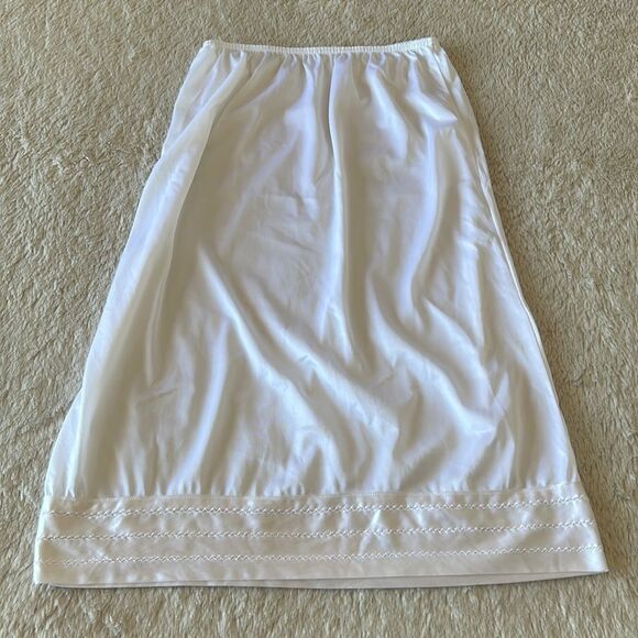 Vintage Mel Lin white slip skirt size medium - Picture 5 of 15